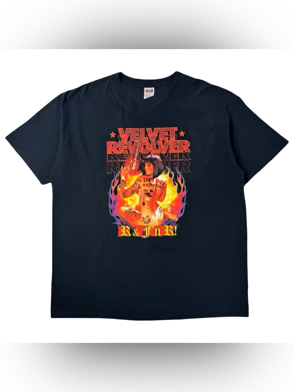 Vintage 2005 Velvet Revolver R & F’n R! Tour Rock Band Nude Tattoo Girl T-Shirt